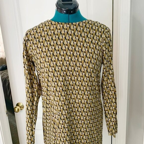 H&M Graphic Geometric Key Hole Back Casual Shift Dress - Picture 2 of 11